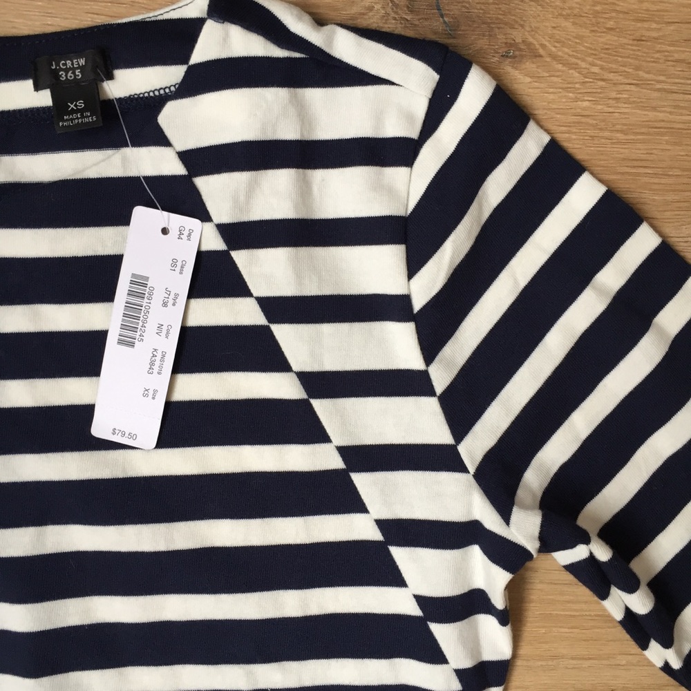 J Crew stripe navy and white dress size xs - Picture 5 of 5